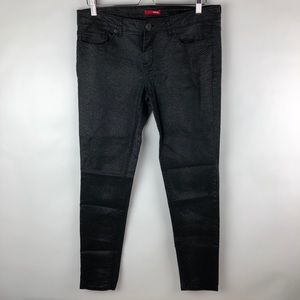 Bongo faux leather reptile pattern pants